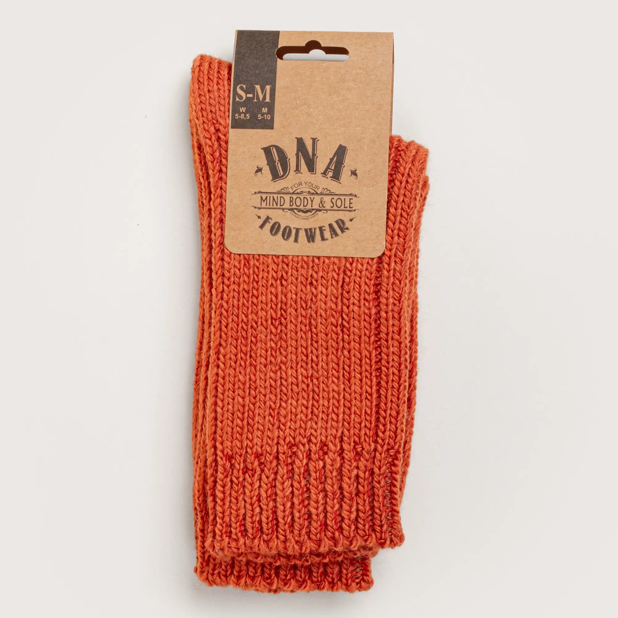 Women's Ribbed Sock - Orange