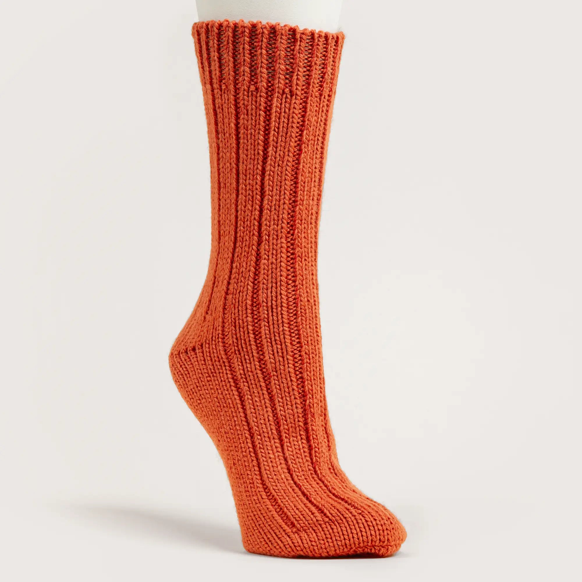 Women's Ribbed Sock - Orange